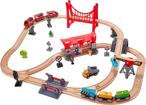 Pista Città Trafficata - Oltre 50 Pezzi Con Trenini a Spinta, Personaggi, Gru E - Foto 1 di 12