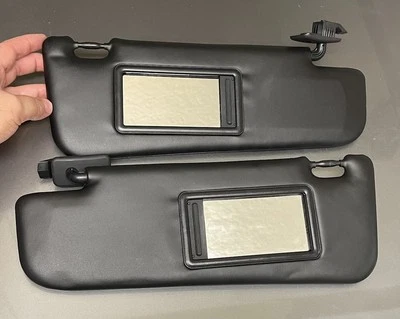 Комплект из пары черных виниловых базовых зеркал козырьков для Fiat 500 Abarth 2012–2019 годов выпуска - Изображение 1 из 4