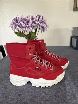 Zapato Fila Disruptor Ballistic para mujer talla 6 rojo/blanco zapatos altos botas Foto 1 de 4