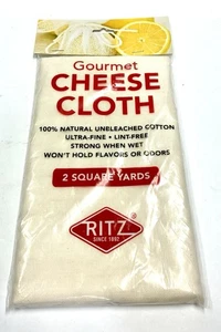 Paño de queso Ritz vintage 2 yardas cuadradas sin blanquear años 90 - Imagen 1 de 7