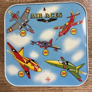 Vintage Ohio Art Co. AIR ACES Tin Litho Target & BULLSEYE on Back - Picture 1 of 12