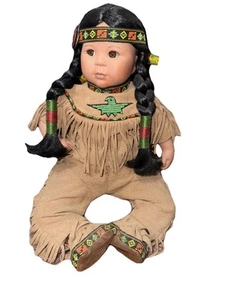Muñeca nativa americana Danbury Mint valiente y libre artefectos de Perillo 1992 - Imagen 1 de 5