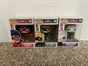 Funko Pop Miraculous Ladybug Cat Noir Hawk Moth 359 360 361 Vinyl Figuren mit Boxen - Bild 1 von 4