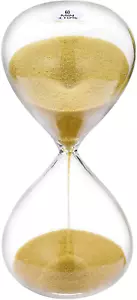 Suliao Hourglass 60 Minute Sand Timer: 5.1 Inch Gold Sand Clock, Large Sand Watc - Picture 1 of 6