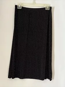 Falda midi recta a lunares negra mediana BRIGGS NEW YORK - Imagen 1 de 6