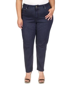 Michael Kors Plus Size Selma High Rise Skinny-Leg Jeans – Dark Rinse Wash, 18W - Picture 1 of 1