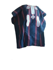 ASO OKE DASHIKI 1 STÜCK SCHWARZ/BLAUE FARBE ASO EBI NIGERIANISCH FÜR MÄNNER UND JUGENDLICHE.  - Bild 1 von 4
