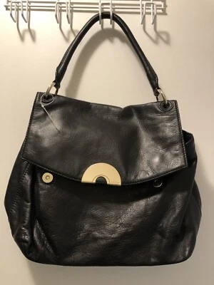 OROTON Black LEATHER Satchel Tote Shoulder Bag Handbag, Work Bag, Excellent Cond - Image 1 of 4