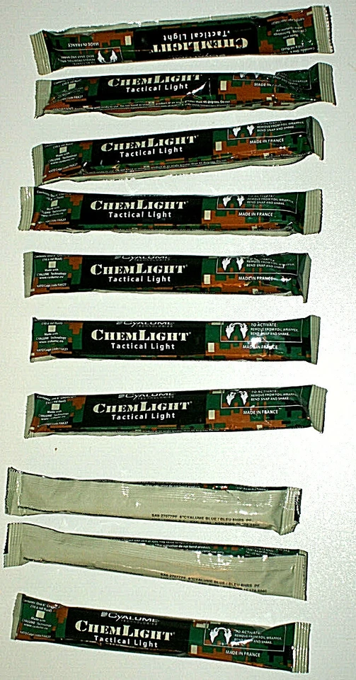 Cyalume Taktischer Lichtstick Glühstab Rot Grün Blau Chemlight Cyalumes