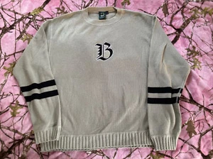 Burton Snowboards Vintage Knitted Big LOGO Sweater Y2K - Picture 1 of 8