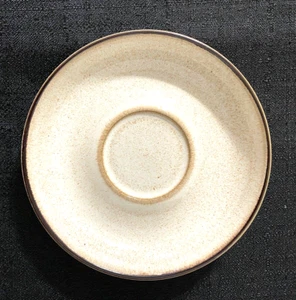 Denby Glazed Oatmeal Brown Rings Stoneware Trio Replacement 5.5" Saucer Only - Picture 1 of 3