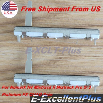 2X Channel Fader Numark N4 Mixtrack II Mixtrack Pro 2/3 Platinium FX QUAD Ganancia Foto 1 de 4