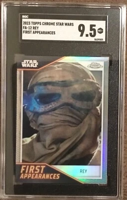 2023 Topps Chrome Star Wars First Appearances REY #FA-12 Short Print SP SGC 9.5 - Image 1 of 2