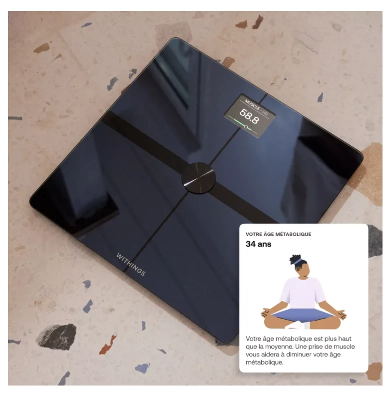 Withings ScanWatch 2 38mm Boîtier en Acier Inoxydable avec Bracelet en Fluoroélastomère Blanc (70828231)