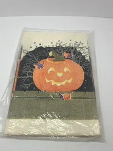 Vintage Schilf von Paper Art Halloween Tischdecke 48" x 96" Kürbis Hergestellt in den USA - Bild 1 von 11