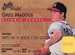 1995 Studio Gold Greg Maddux Atlanta Braves #6 Insert