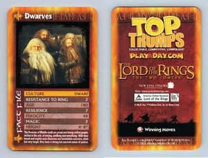 Dwarves - Lord Of The Rings The Two Towers 2002 Top Trumps Card - Picture 1 of 1
