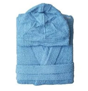 ACCAPPATOIO CON CAPPUCCIO E TASCHE IN SPUGNA COLORI E TAGLIE ASSORTITI UNISEX - Foto 1 di 10