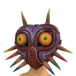Purple Majoras Mask Legend of Zelda Halloween Latex Helmet Masquerade Prop - Picture 1 of 3