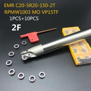EMR C20-5R20-150 CNC Indexable Nariz Redonda Extremo Molino Soporte + 10 Piezas RPMW1003MO R5 - Imagen 1 de 6