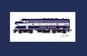 Georgia Railroad FP7 #1004 11"x17" Matted Print Andy Fletcher signed - Picture 1 of 1