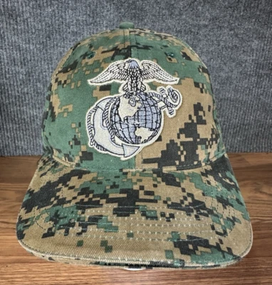 Gorra de béisbol ajustable digital camuflaje estampado USMC Globe & Anchor Marines Logo Foto 1 de 4
