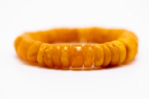 Natural Baltic Yellow Amber Bracelet |inner Bracelet Diameter 6cm - 2.36 Inches - Picture 1 of 11