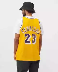 Maglia Mitchell Ness LA Angeles LAKERS #23 1994-95 Cedric CEBALLOS SWINGMAN GOLD - Foto 1 di 30