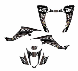 2003 - 2008 KFX 400 graphics Suzuki LTZ400 kit #2600-Orange for Black Plastics - Foto 1 di 3
