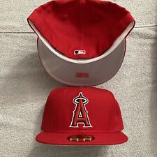 NEW Los Angeles Angels New Era Fitted Hat 7 5/8 Anaheim Club Gray UV Brim WOOL