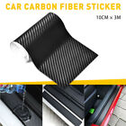 10cm Accessories Vinyl Fiber Carbon Car Door Scuff Sill Cover Plate Sticker