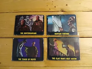 1964 OUTER LIMITS Rare OLD TRADING CARDS #39,40,44,47 T.V. Series - Picture 1 of 2
