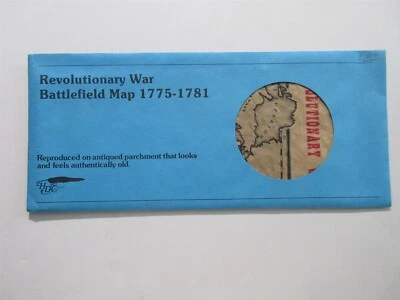 Mapa del campo de batalla de la guerra revolucionaria 1977 1775-1781 13,5"x16" - pergamino con Env - Imagen 1 de 4