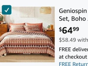 Geniospin Comforter Set, Boho Aztec Comforter Set 7, All Season Queen Terracotta - Picture 1 of 7