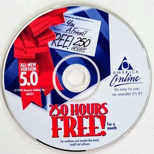 Rare "RED BOW" America Online Collectible / Install Disc, Vintage AOL CD v5.0! - Picture 1 of 4