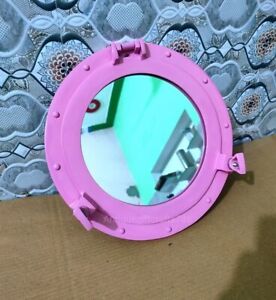 Window porthole Beauty pink mirror, Bathroom Mirror, Makeup Vanity Mirror Wall M