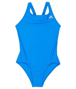 Adidas Kids Solid Blue One Piece Swimsuit Girls Size Small (9-10 YRS) 2930 - Picture 1 of 2