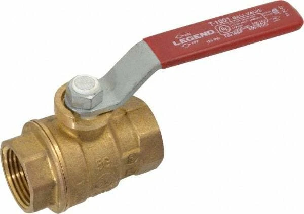 Legend Valve 3/4" Pipe, Full Port, Brass Standard Ball Valve Inline - One Way... - Image 1 of 1