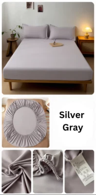 Sábana bajera 100 % algodón tamaño completo suave transpirable funda de cama 200 TC verde bosque Foto 1 de 4