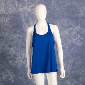 Zella Womens Racerback Tank Top Royal Blue Sleeveless Sheer Shirt Large - Picture 1 of 4