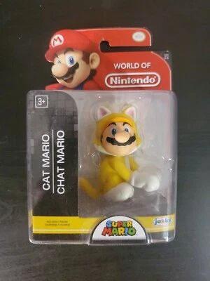 New World of Nintendo Cat Mario 2.5" 1-5 Action Figure Jakks Pacific - Image 1 of 3