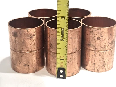 NIBCO 1-1/2 COPPER SWEAT COUPER WITH STOP LOT OF 5 - Image 1 of 4