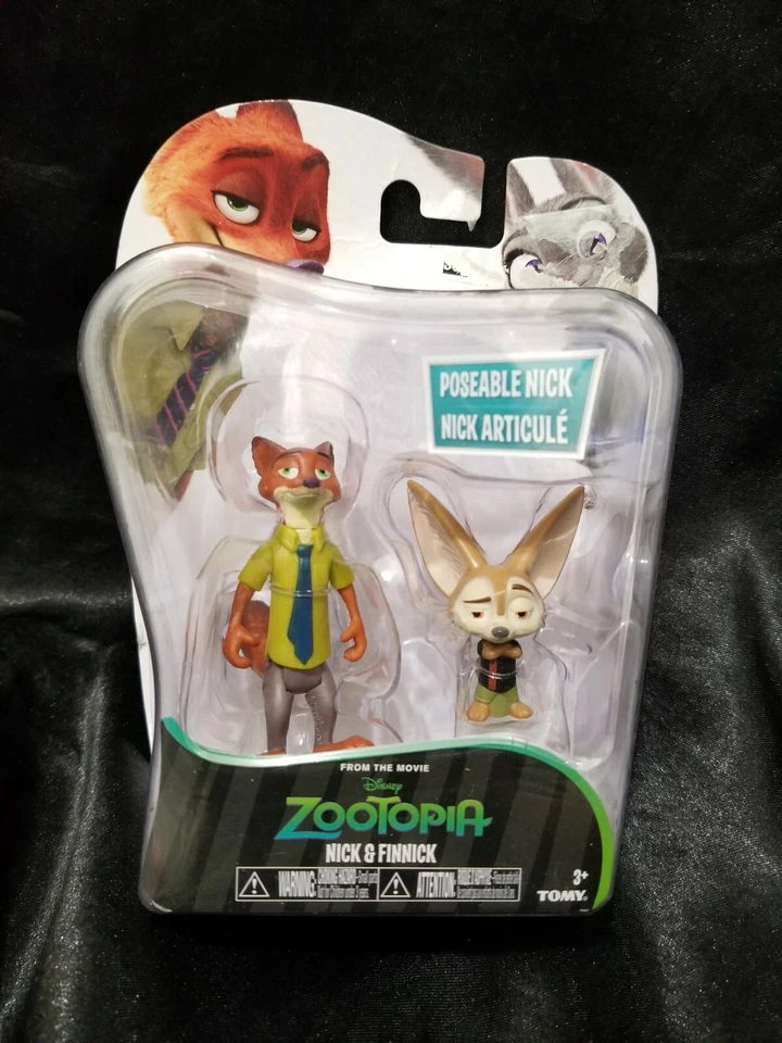 2 - Disney Zootopia Nick Wilde and Finnick Action Figures TOMY