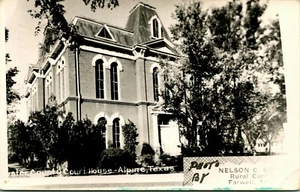 Vtg Postcard RPPC 1950 Alpine Texas TX - Brewster County Courthouse - Picture 1 of 2