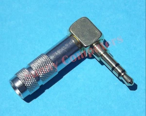 Right Angle Gold Plated Stereo Audio Jack Plug Connector 3.5mm AUX High Quality - Picture 1 of 2