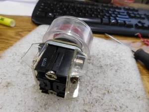 Allen Bradley 800T-D Momentary Switch. Series T.  2 Contacts and Platic Guard - Picture 1 of 3