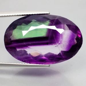 36.86 Cts Mystical (25 x 16) Natural Oval Bi-Color Flourite Loose Gemstones - Picture 1 of 7