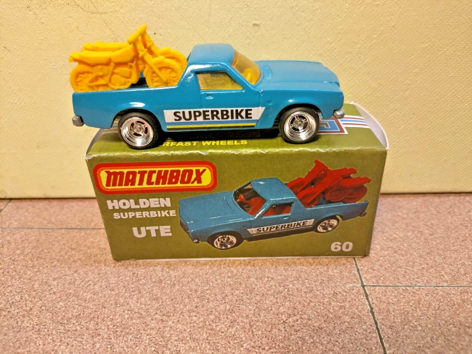 Matchbox Lesney Superfast 60 Holden Pickup UTE in a repro box + m/bikes - image 1 of 4