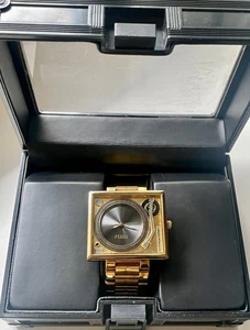 FLÜD Turntable DJ Vinyl Watch Gold record player Vintage (rare edition) - Bild 1 von 4