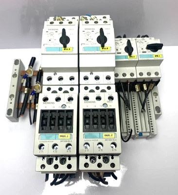 Siemens Starter Bundle 3RV1031-4DA10, 3RT1034-1BB40 3RV1421-1HA10, 3RV1021-1DA10 - Imagen 1 de 4